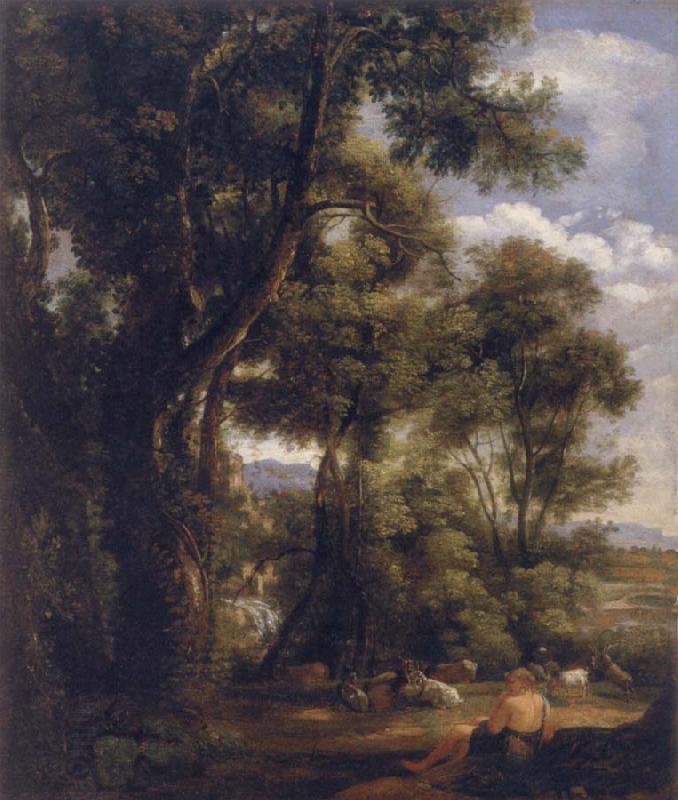 John Constable Landscape with goatherd and goats